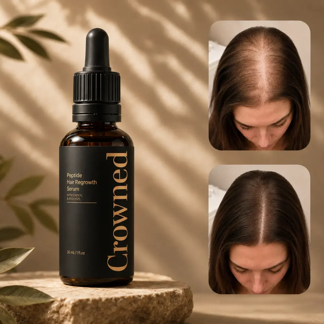 Crowned Peptide Hair Regrowth Serum bottle